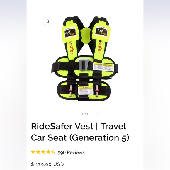 Ride Safer Other - Ride Safer Vest in Yellow Size Small
